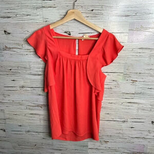 Meadow rue  orange blouse top Anthropologie size 2
